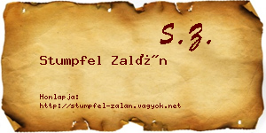 Stumpfel Zalán névjegykártya